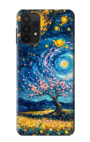 S4081 Art Galaxie Nocturne Etui Coque Housse pour Samsung Galaxy A32 5G