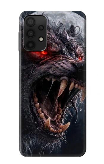 S4094 Loup au Clair de Lune Etui Coque Housse pour Samsung Galaxy A32 5G