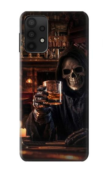 S4102 Art Taverne au Crâne Vintage Etui Coque Housse pour Samsung Galaxy A32 5G