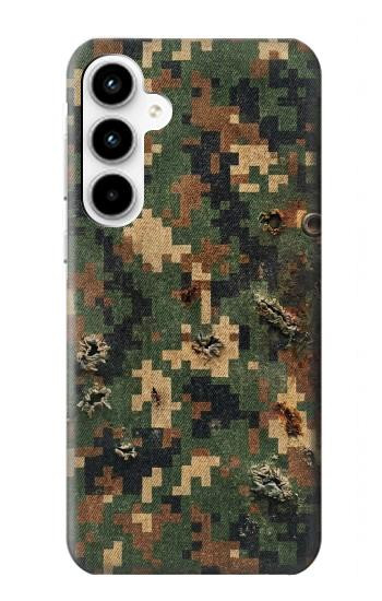 S4091 Motif Camouflage Numérique Vert Etui Coque Housse pour Samsung Galaxy A35 5G