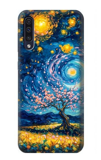 S4081 Art Galaxie Nocturne Etui Coque Housse pour Samsung Galaxy A50