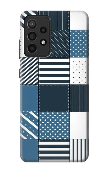S4082 Motif Patchwork Moderne Etui Coque Housse pour Samsung Galaxy A52, Galaxy A52 5G