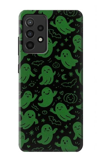 S4087 Motif Fantôme Vert Mignon Etui Coque Housse pour Samsung Galaxy A52, Galaxy A52 5G