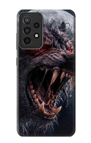 S4094 Loup au Clair de Lune Etui Coque Housse pour Samsung Galaxy A52s 5G