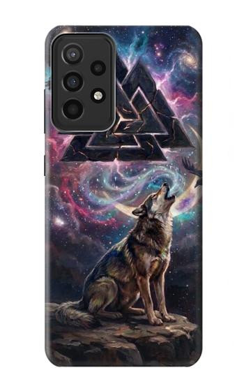 S4110 Loup et Symbole Ancien Etui Coque Housse pour Samsung Galaxy A52s 5G