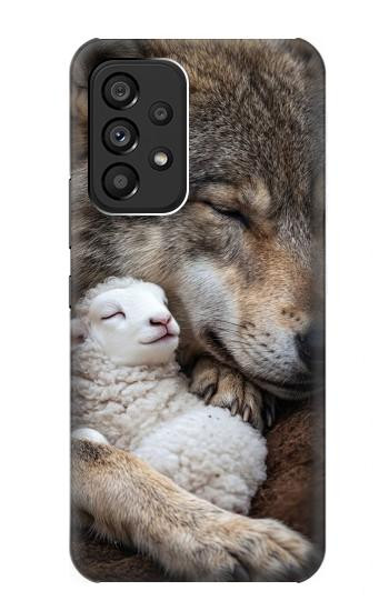 S4089 Loup et Agneau Amicaux Etui Coque Housse pour Samsung Galaxy A53 5G