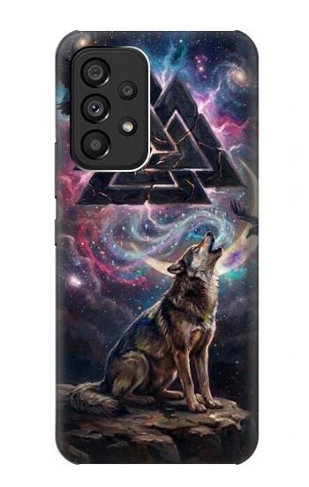 S4110 Loup et Symbole Ancien Etui Coque Housse pour Samsung Galaxy A53 5G