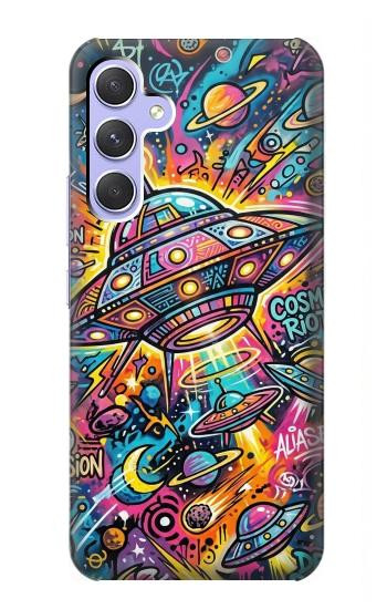 S4085 Art Cosmique Psychédélique Etui Coque Housse pour Samsung Galaxy A54 5G