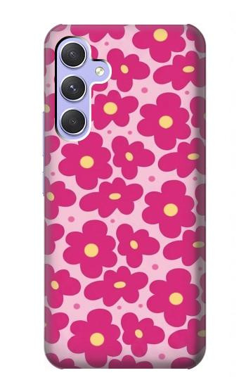 S4097 Motif Floral Rose Etui Coque Housse pour Samsung Galaxy A54 5G