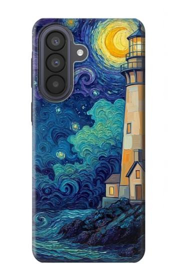S4092 Phare au Clair de Lune Etui Coque Housse pour Samsung Galaxy A57