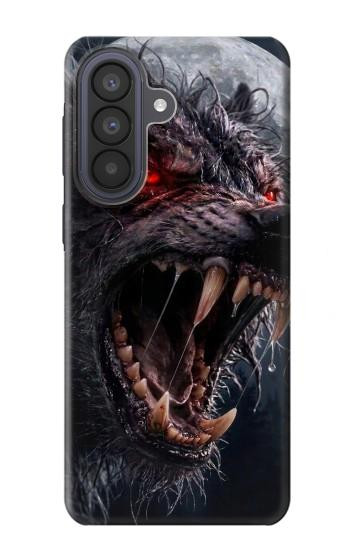 S4094 Loup au Clair de Lune Etui Coque Housse pour Samsung Galaxy A57
