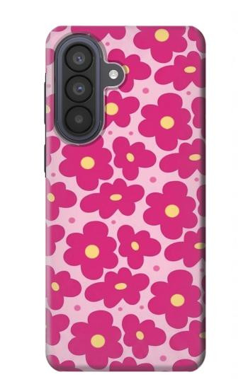 S4097 Motif Floral Rose Etui Coque Housse pour Samsung Galaxy A57