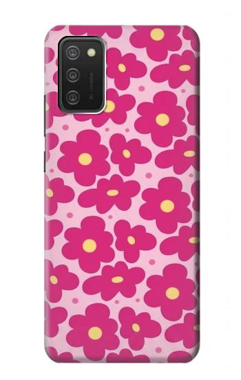 S4097 Motif Floral Rose Etui Coque Housse pour Samsung Galaxy A03S