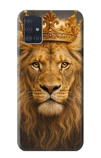 S4093 Portrait de Lion Royal Etui Coque Housse pour Samsung Galaxy A51