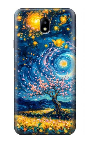 S4081 Art Galaxie Nocturne Etui Coque Housse pour Samsung Galaxy J7 (2018), J7 Aero, J7 Top, J7 Aura, J7 Crown, J7 Refine, J7 Eon, J7 V 2nd Gen, J7 Star