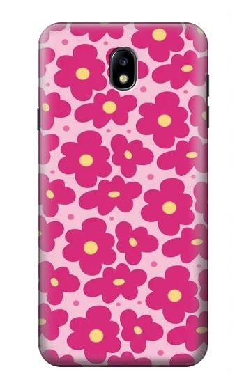 S4097 Motif Floral Rose Etui Coque Housse pour Samsung Galaxy J7 (2018), J7 Aero, J7 Top, J7 Aura, J7 Crown, J7 Refine, J7 Eon, J7 V 2nd Gen, J7 Star