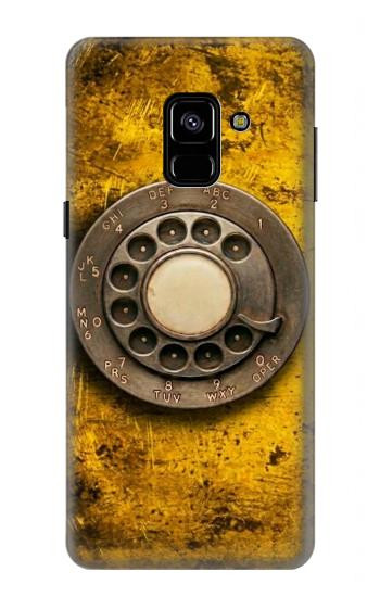 S4107 Téléphone Rotatif Vintage Etui Coque Housse pour Samsung Galaxy A8 (2018)