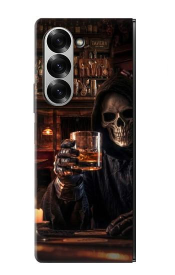 S4102 Art Taverne au Crâne Vintage Etui Coque Housse pour Samsung Galaxy Z Fold 7