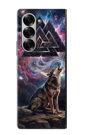 S4110 Loup et Symbole Ancien Etui Coque Housse pour Samsung Galaxy Z Fold 6