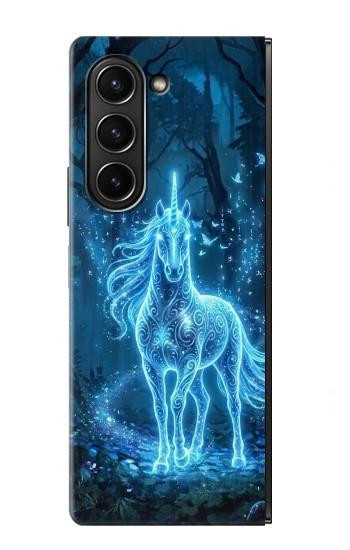 S4104 Esprit Cheval de la Forêt Etui Coque Housse pour Samsung Galaxy Z Fold 5