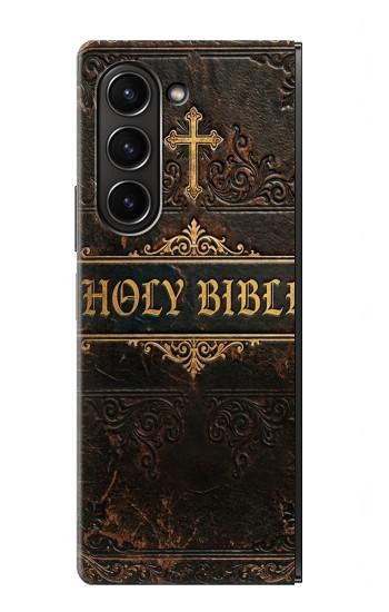 S4109 Couverture de Bible Ancienne Etui Coque Housse pour Samsung Galaxy Z Fold 5