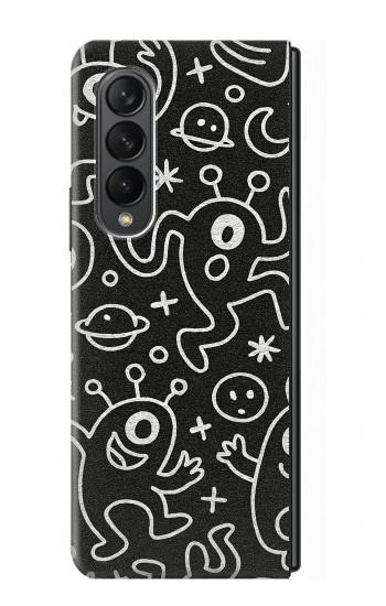 S4101 Motif Monstre Mignon Etui Coque Housse pour Samsung Galaxy Z Fold 3 5G