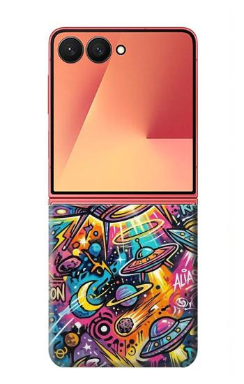 S4085 Art Cosmique Psychédélique Etui Coque Housse pour Samsung Galaxy Z Flip 7