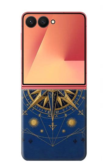 S4086 Motif Boussole Marine Etui Coque Housse pour Samsung Galaxy Z Flip 7