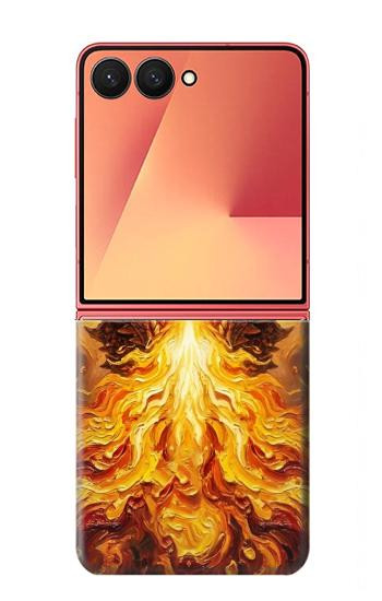 S4090 Dragon de Feu Fantastique Etui Coque Housse pour Samsung Galaxy Z Flip 7