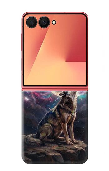 S4110 Loup et Symbole Ancien Etui Coque Housse pour Samsung Galaxy Z Flip 7
