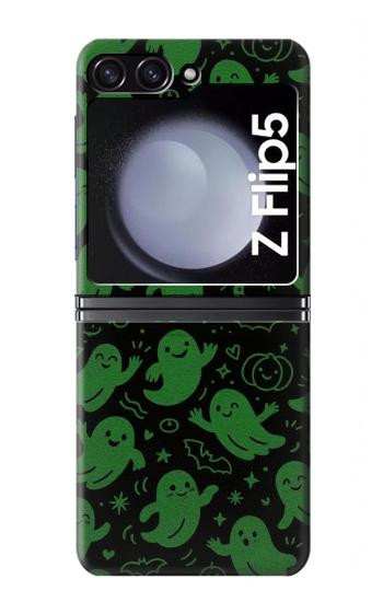 S4087 Motif Fantôme Vert Mignon Etui Coque Housse pour Samsung Galaxy Z Flip 5