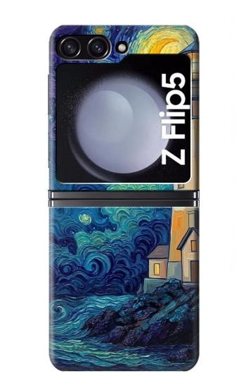 S4092 Phare au Clair de Lune Etui Coque Housse pour Samsung Galaxy Z Flip 5