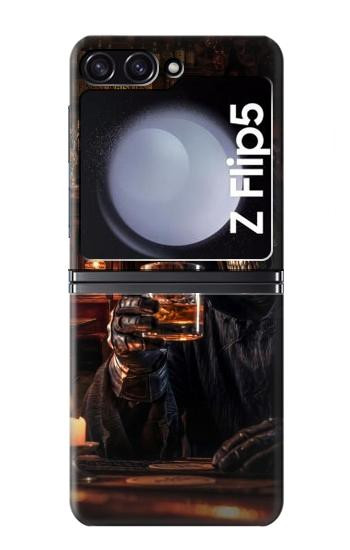 S4102 Art Taverne au Crâne Vintage Etui Coque Housse pour Samsung Galaxy Z Flip 5
