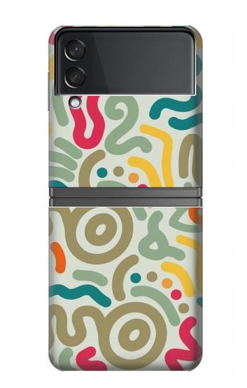 S4078 Motif Abstrait Coloré Etui Coque Housse pour Samsung Galaxy Z Flip 4