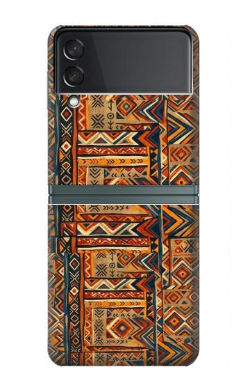 S4079 Motif Géométrique Tribal Etui Coque Housse pour Samsung Galaxy Z Flip 3 5G