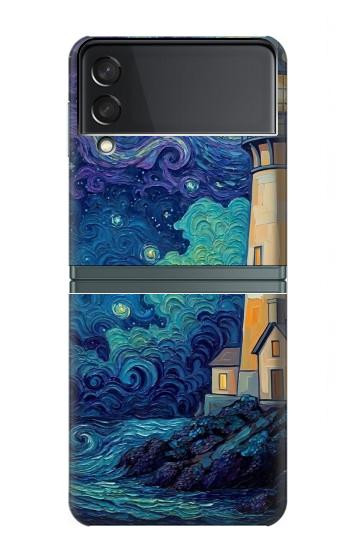 S4092 Phare au Clair de Lune Etui Coque Housse pour Samsung Galaxy Z Flip 3 5G