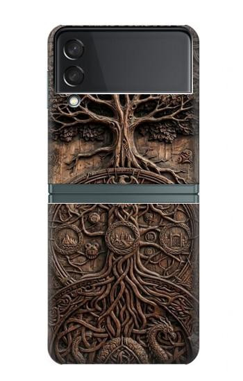S4103 Arbre de Vie Ancien Etui Coque Housse pour Samsung Galaxy Z Flip 3 5G