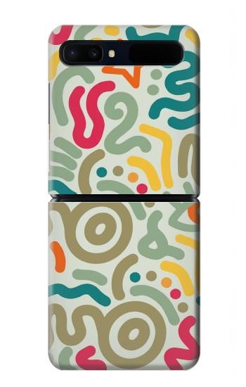 S4078 Motif Abstrait Coloré Etui Coque Housse pour Samsung Galaxy Z Flip 5G