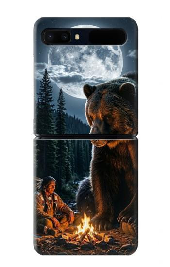 S4095 Ours Majestueux Sauvage Etui Coque Housse pour Samsung Galaxy Z Flip 5G