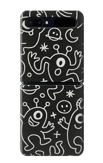 S4101 Motif Monstre Mignon Etui Coque Housse pour Samsung Galaxy Z Flip 5G