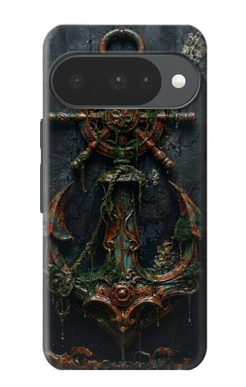 S4106 Ancre et Barre Marine Vintage Etui Coque Housse pour Google Pixel 10, 10 Pro