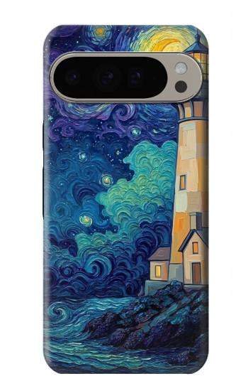 S4092 Phare au Clair de Lune Etui Coque Housse pour Google Pixel 9 Pro XL