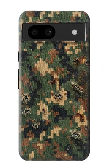S4091 Motif Camouflage Numérique Vert Etui Coque Housse pour Google Pixel 8a