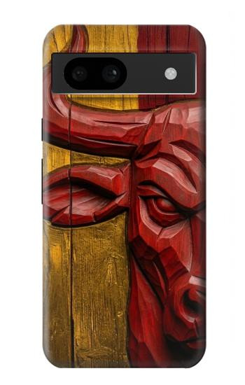 S4098 Art Taureau Espagnol Sculpté Etui Coque Housse pour Google Pixel 8a