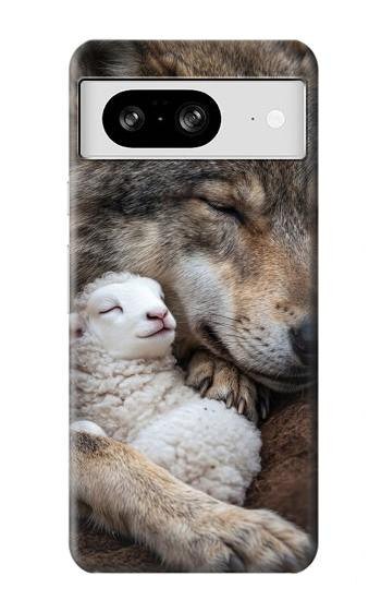 S4089 Loup et Agneau Amicaux Etui Coque Housse pour Google Pixel 8