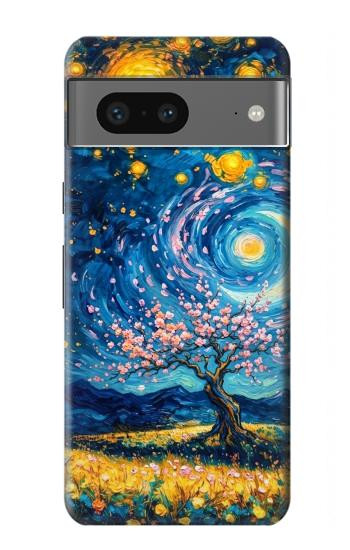 S4081 Art Galaxie Nocturne Etui Coque Housse pour Google Pixel 7a
