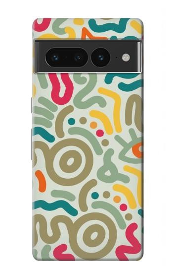 S4078 Motif Abstrait Coloré Etui Coque Housse pour Google Pixel 7 Pro