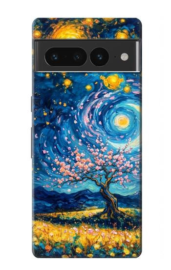 S4081 Art Galaxie Nocturne Etui Coque Housse pour Google Pixel 7 Pro