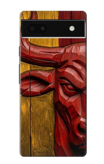 S4098 Art Taureau Espagnol Sculpté Etui Coque Housse pour Google Pixel 6a