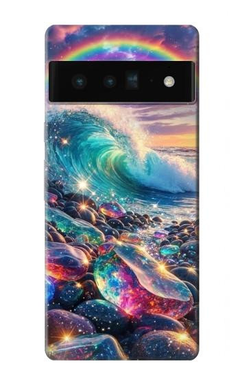 S4084 Vagues Arc-en-ciel Fantastiques Etui Coque Housse pour Google Pixel 6 Pro